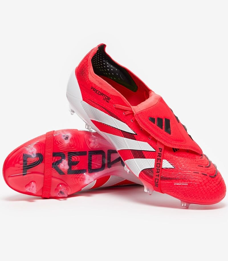adidas predator football boots in red with fold tongue